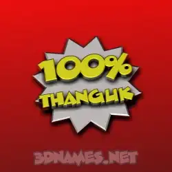 thanguk in 100 Percent style - 3D name wallpaper