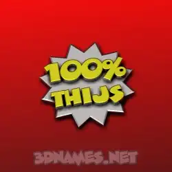 thijs in 100 Percent style - 3D name wallpaper