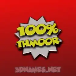 thmoor in 100 Percent style - 3D name wallpaper