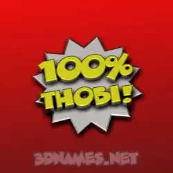 thobi in 100 Percent style - 3D name wallpaper