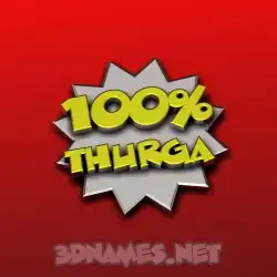 thurga in 100 Percent style - 3D name wallpaper