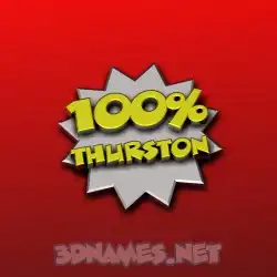 thurston in 100 Percent style - 3D name wallpaper