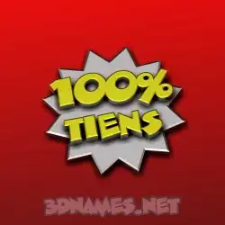 tiens in 100 Percent style - 3D name wallpaper