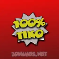 tiko in 100 Percent style - 3D name wallpaper