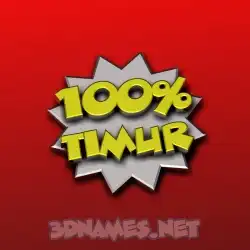 timur in 100 Percent style - 3D name wallpaper