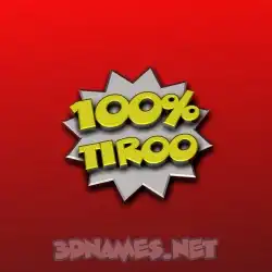tiroo in 100 Percent style - 3D name wallpaper