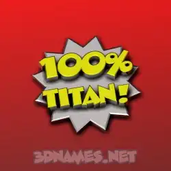 titan in 100 Percent style - 3D name wallpaper