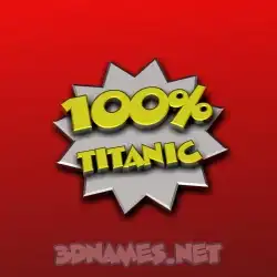 titanic in 100 Percent style - 3D name wallpaper