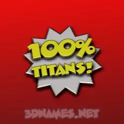titans in 100 Percent style - 3D name wallpaper