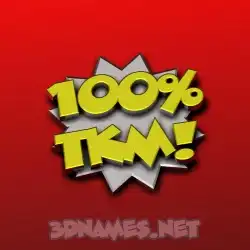 tkm in 100 Percent style - 3D name wallpaper