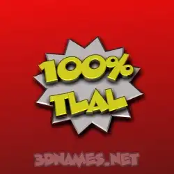 tlal in 100 Percent style - 3D name wallpaper