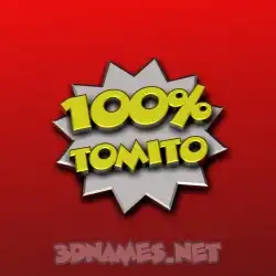 tomito in 100 Percent style - 3D name wallpaper