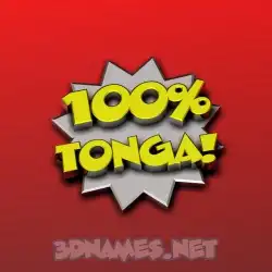 tonga in 100 Percent style - 3D name wallpaper