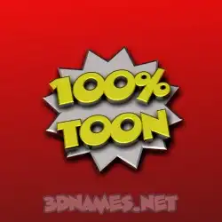 toon in 100 Percent style - 3D name wallpaper
