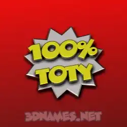 toty in 100 Percent style - 3D name wallpaper