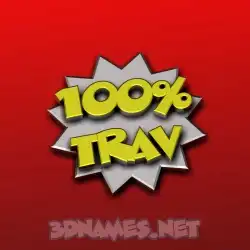 trav in 100 Percent style - 3D name wallpaper