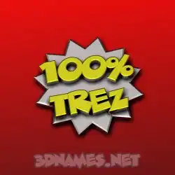 trez in 100 Percent style - 3D name wallpaper