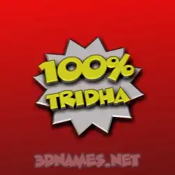 tridha in 100 Percent style - 3D name wallpaper