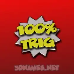 trig in 100 Percent style - 3D name wallpaper