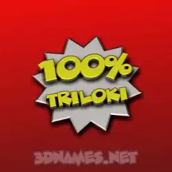 triloki in 100 Percent style - 3D name wallpaper