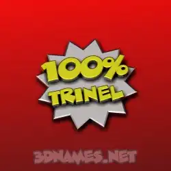 trinel in 100 Percent style - 3D name wallpaper