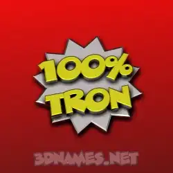 tron in 100 Percent style - 3D name wallpaper