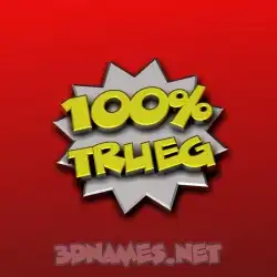 trueg in 100 Percent style - 3D name wallpaper