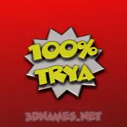 trya in 100 Percent style - 3D name wallpaper