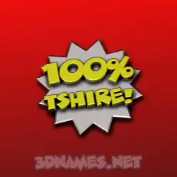 tshire in 100 Percent style - 3D name wallpaper