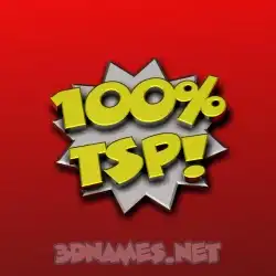 tsp in 100 Percent style - 3D name wallpaper