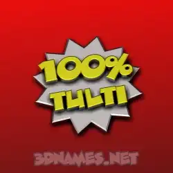 tulti in 100 Percent style - 3D name wallpaper