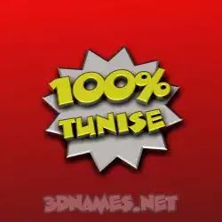 tunise in 100 Percent style - 3D name wallpaper