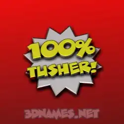 tusher in 100 Percent style - 3D name wallpaper