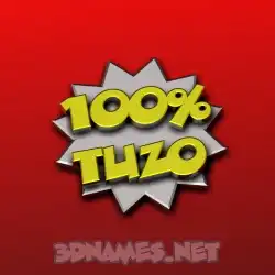 tuzo in 100 Percent style - 3D name wallpaper