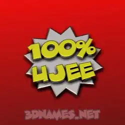 ujee in 100 Percent style - 3D name wallpaper