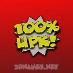 upk in 100 Percent style - 3D name wallpaper