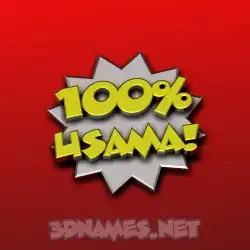 usama in 100 Percent style - 3D name wallpaper