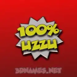 uzzu in 100 Percent style - 3D name wallpaper