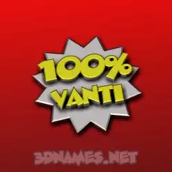 vanti in 100 Percent style - 3D name wallpaper