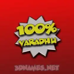 varadhu in 100 Percent style - 3D name wallpaper