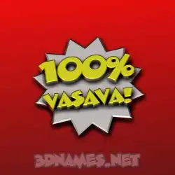 vasava in 100 Percent style - 3D name wallpaper