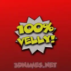 velly in 100 Percent style - 3D name wallpaper
