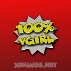 vgirl in 100 Percent style - 3D name wallpaper