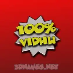 vidhu in 100 Percent style - 3D name wallpaper