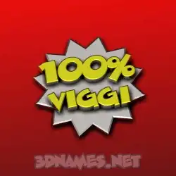 viggi in 100 Percent style - 3D name wallpaper