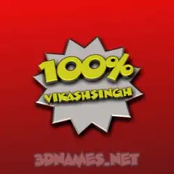 vikashsingh in 100 Percent style - 3D name wallpaper