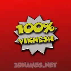 viknesh in 100 Percent style - 3D name wallpaper