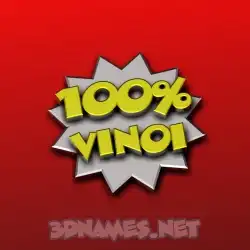 vinoi in 100 Percent style - 3D name wallpaper