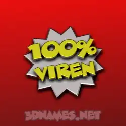 viren in 100 Percent style - 3D name wallpaper