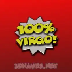 virgo in 100 Percent style - 3D name wallpaper